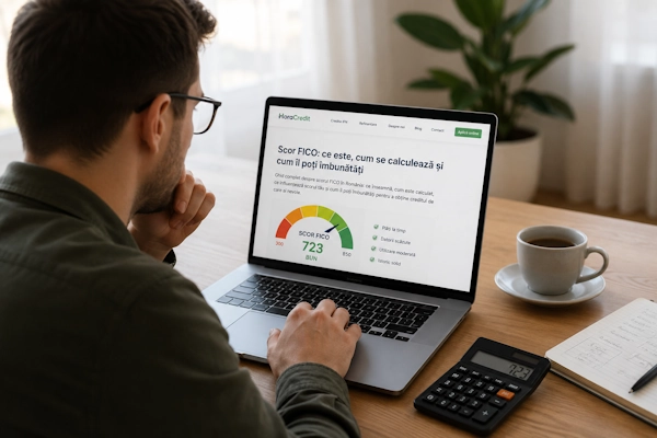 Scor FICO și raport de credit explicate pentru creditele IFN și evaluarea financiară în România
