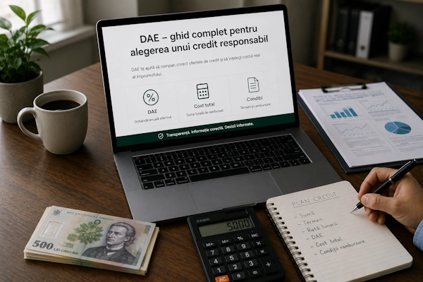 DAE credit online în România – analizarea costului total de rambursare înainte de semnarea contractului